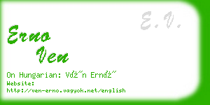 erno ven business card